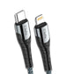 Kafei cabo Lightning + Type-C nlyon 1 metro