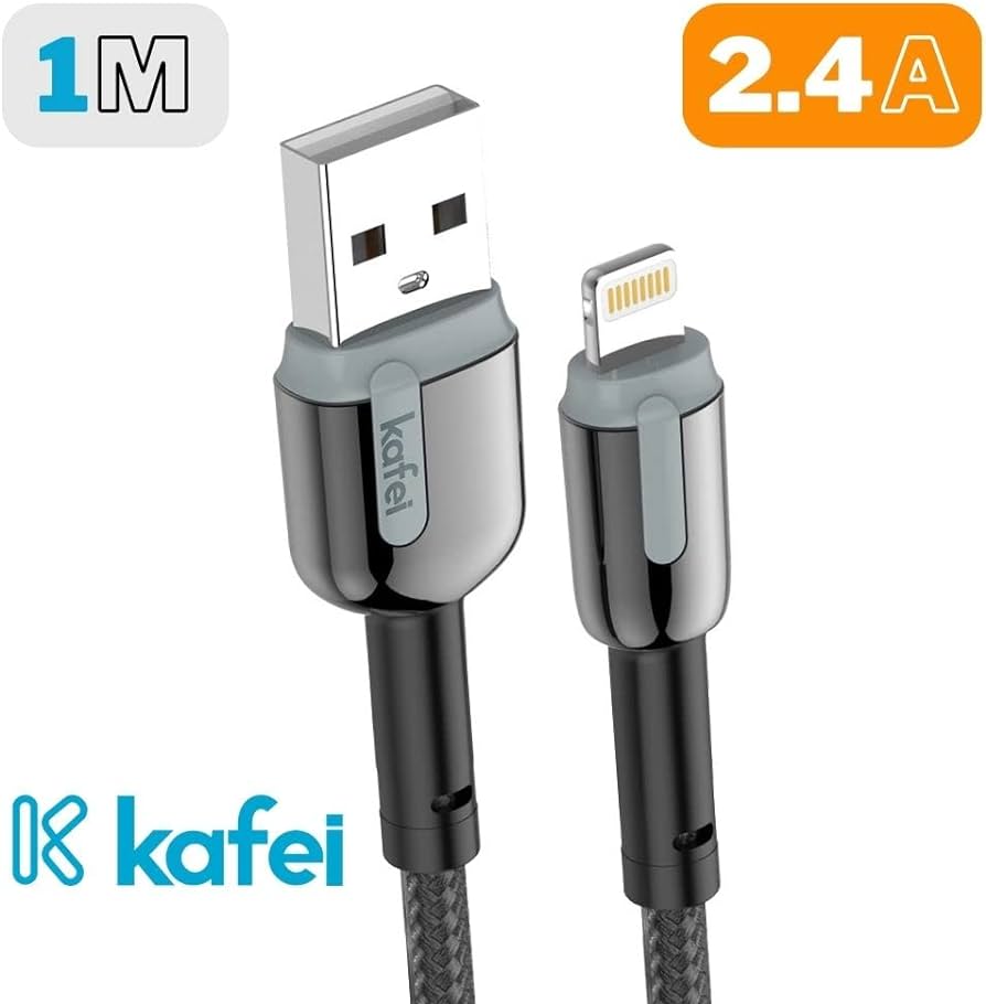 Kafei 2.4A Cabo Lightning 1M Trançado