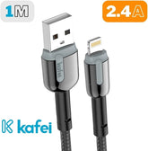 Kafei 2.4A Cabo Lightning 1M Trançado